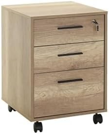 Resim Adore Mobilya Newyork Kilitli Çekmeceli Keson-Açık Ceviz(Tori) 45x63x51 cm (GxYxD) 