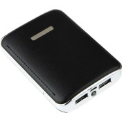 Resim First Wei Powerbank PB30 Siyah 7800 mAh Deri Görünümlü Taşınabilir Şarj Cihazı 