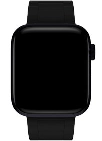 Resim Apple Watch Uyumlu Soft Buckle Silikon Kordon Soho - 42 - 44 - 45 - 46mm M/L 