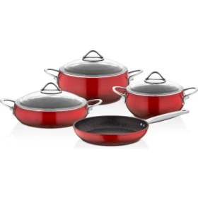 Resim Falez Mercan Granit 7 Parça Güveç Tencere Seti 