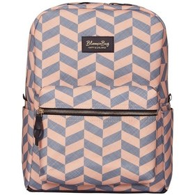 Resim Bloominbag Smokey Chevron 13-14 İnç Laptop / Macbook Sırt Çantası Gri - Taba 