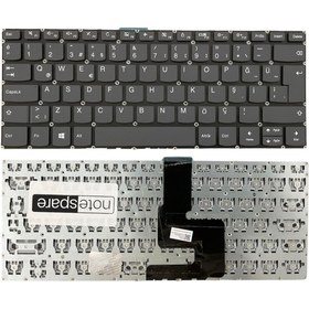 Resim Notespare Lenovo ile Uyumlu Yoga 520-14Ikb 80X800K0Tx, 520-14Ikb 80X80170Tx Notebook Klavye Füme TR 