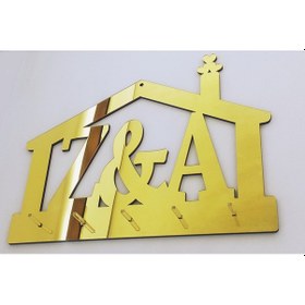 Resim Dekoratif Ev Desenli Pleksi Anahtarlık Askısı (457074449) 