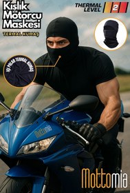 Resim mottomia Motorcu Kayakçılar Ve Kuryeler Için Outdoor Termal Ghost Kar Maskesi, Motor Kaskı Içi Bere (LEVEL 2) 