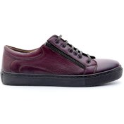 Resim Hakiki Deri Konfor Sneakers Günlük Ayakkabı Bordo 