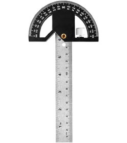 Resim Suofeng "2'li Manyetik Ahşap Cetvel: Açı Ölçer, Düz Cetvel Ve Zıvana Fonksiyonlu Pratik Ölçüm Aleti" 