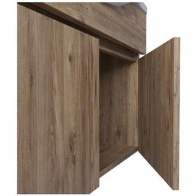 Resim Teta Home Kahire 80 Cm Mdf Banyo Dolabı Seti Atlantik Çam 