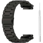 Resim Amazfit, T Rex 2 Ve Akıllı Bileklikler İçin Tornavidalı Metal Saat Kayışı 