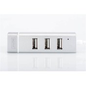Resim Digitus 3 Port Usb Tip C Hub &amp; Fast Ethernet Lan Adaptörü, 3 X Usb A/diş (USB 2.0), 1 X Rj45 Diş 
