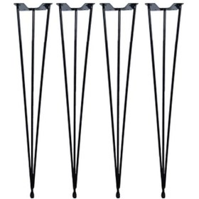 Resim Firkete Tel Sehpa Ayağı (4'lü Paket - 46 cm - Siyah Renkli) 