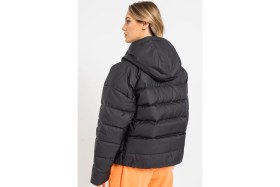 Resim Nike Down Fill Storm Fit Loose Fit Womens Winter Jacket Black Loose Fit Kapişonlu Kaz Tüyü Kadın Şişme Mont Siyah 