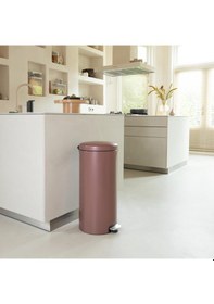 Resim Brabantia Çöp Kutusu 30 Litre Newicon Pedallı Satin Taupe 234040 Diğer 