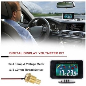 Resim Aoyingnettech Termometre Su Sıcaklık Ölçer Lcd K12426 Hollow Ekran Dijital Araba Termometresi 1 Adet 