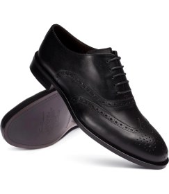 Resim Deery Deri Siyah Klasik Oxford Erkek Ayakkabı 