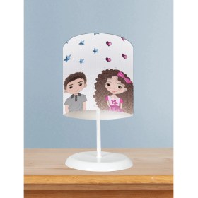 Resim Mekta Home Bebek ve Çocuk Odası Kız ve Erkek Çocuk Desenli Abajur 