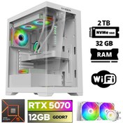 Resim Xaser Lexus X90 Ryzen 5 7500F 32GB Ddr5 Ram 2tb M.2 Nvme SSD 12GB RTX5070 Sıvı Soğutmalı Oyuncu Bilgisayarı 