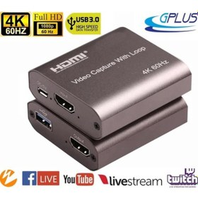 Resim Gplus 4Kvc500 Usb 3.0 4K Full Hd 60 Hz Hdmı Video Capture 