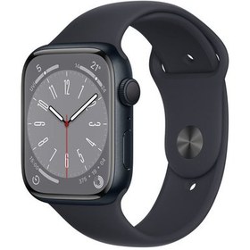 Resim Watch Series 8 GPS 45mm Midnight Aluminium Case with Midnight Sport Band - Regular - MNP13TU Apple