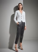 Resim Gold Düğmeli Beyaz Triko Ceket 