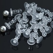 Resim 30 adet/50 adet Silikon Kulak Arka - Delme Önleyici Kulak Çivileri, Tam Kapsama Kulak Tıkaçları, DIY Takı Yapımı İçin İdeal, Takı Yapımı Malzemeleri | Şeffaf Kulak Çivileri | Silikon Malzeme 