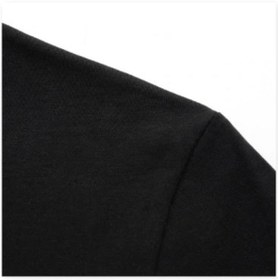 Resim QIVI Fotoğraf Makinesı Lens Camera Baskılı Siyah Erkek Örme Tshirt 