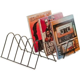 Resim GO DEKOR Metal 5 Gözlü Iskandinav Masaüstü Dergilik Gazetelik, Plaklı Ve Kitaplık 