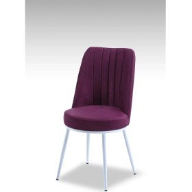 Resim Gold Sandalye Nubuk Kumaş Metal Beyaz Ayaklı 