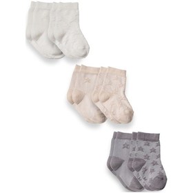 Resim Babycosy Organic Wear %100 Organik Pamuk,6 Lı Bebek Çorap Seti Yıldız Desenli,yumuşak,pamuklu,yenidoğan Çorap,unisex Çok Renkli 
