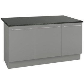 Resim Stella Mutfak Adası Alt Modül 150 Cm Beyaz Tezgah Dahil Antrasit 