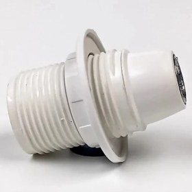 Resim Dekoratif Plastik E-14 Tam Dişli Halkalı Duy Beyaz (2 Adet) 