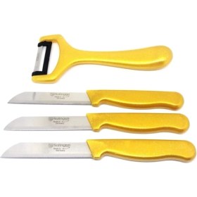 Resim Sarı Meyve ve Sebze Bıçaklı Soyacak, Pratik ve Kullanışlı El Aleti 