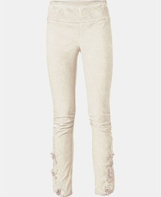 Resim BULALGİY Kadın Kırık Beyaz Skinny Dantel Pantolon - BGA653058 
