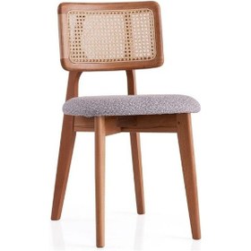 Resim Zeus Bambu Hazeranlı Ahşap Bohem Sandalye Natürel 