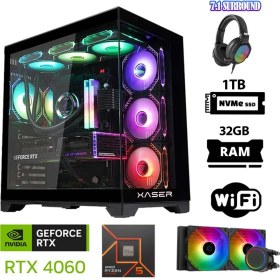 Resim Xaser Delux X130 Ryzen 5 8400F 32GB Ddr5 Ram 1tb M.2 Nvme SSD 8gb RTX4060 Sıvı Soğutmalı Oyuncu Bilgisayarı 