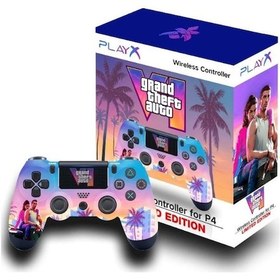 Resim Konsol Plus Ps4 Dualshock 4 Kablosuz Gta 6 Desenli 