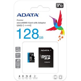Resim Adata 128GB Premier microSDXC Card with Adapter UHS-I Class10 V10 Hafıza Kartı 