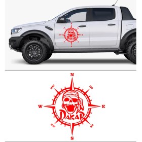 Resim Melek Pazarı Dakar Pusula Off Road Araba STICKER-S1820 