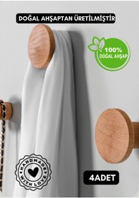 Resim Halohope 2'li El Yapımı Ahşap Duvar Askısı Dekoratif- Şık Tasarım Ahşap 