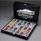 Resim İndirim 2025 Advent Takvimi, 24 Günlük Akrilik Noel Ağacı Süsleri, Kancalı Noel Geri Sayım Süsleri Supercar Sai 