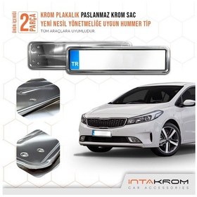 Resim intakrom Kia Cerato Krom Plakalık - Hummer Tip 2 Adet 