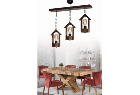 Resim Trendylight Fener 3lü Sıralı Ahşap Modern Ahşap 