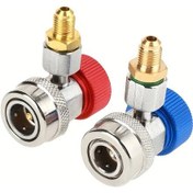 Resim Dashanshop R134a Klima Kompresör Manifold Seti 2 Adet Yüksek Düşük Basınç Göstergeli 