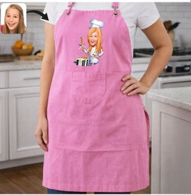 Resim Bk Gift Kişiye Özel Karikatürlü Pembe Mutfak Önlüğü -4, Aşçı Ve Şef Önlüğü, Ev Hediyesi Kobitmeyencom36658 Bk Gift Renkli 