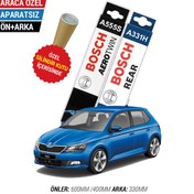 Resim Skoda Fabia Ön Arka Silecek Takımı 2015-2021 Bosch Aerotwin 
