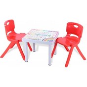 Resim Depootoptan Sağlam Plastik Mandella Rubi Ingilizce Desenli Çocuk Masası 2 Ad (533280750) 