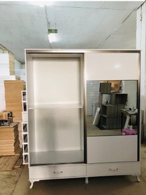 Resim Doğandekorasyon Diştan Çekmeceli 180 Cm Ve 220 Cm Sürgülü Dolap Gardirop Raydolap 