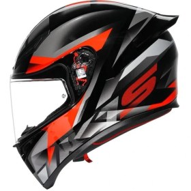 Resim Agv K1 S Fastlap Black Grey Red Kapalı Motosiklet Kask 