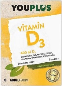 Resim Youplus Vitamin D3 400ıu 20ml Oral Sprey 