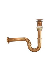 Resim İsaoğlu Yapı Bronz Lavabo Gideri Komple Pirinç Metal Bakır Lavabo Süzgeci Özel Tasarım Sifon Gider Bakır 