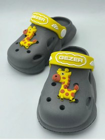 Resim GEZER Kaydırmaz Taban Erkek Çocuk Terlik Zurafa Gri Sarı 